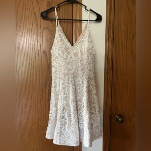 Nude/White Lace Dress